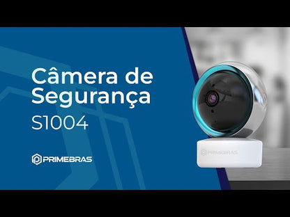 Câmera de Vídeo Wi-Fi Com Visão Noturna Modo 360 Full HD Primebras S1004