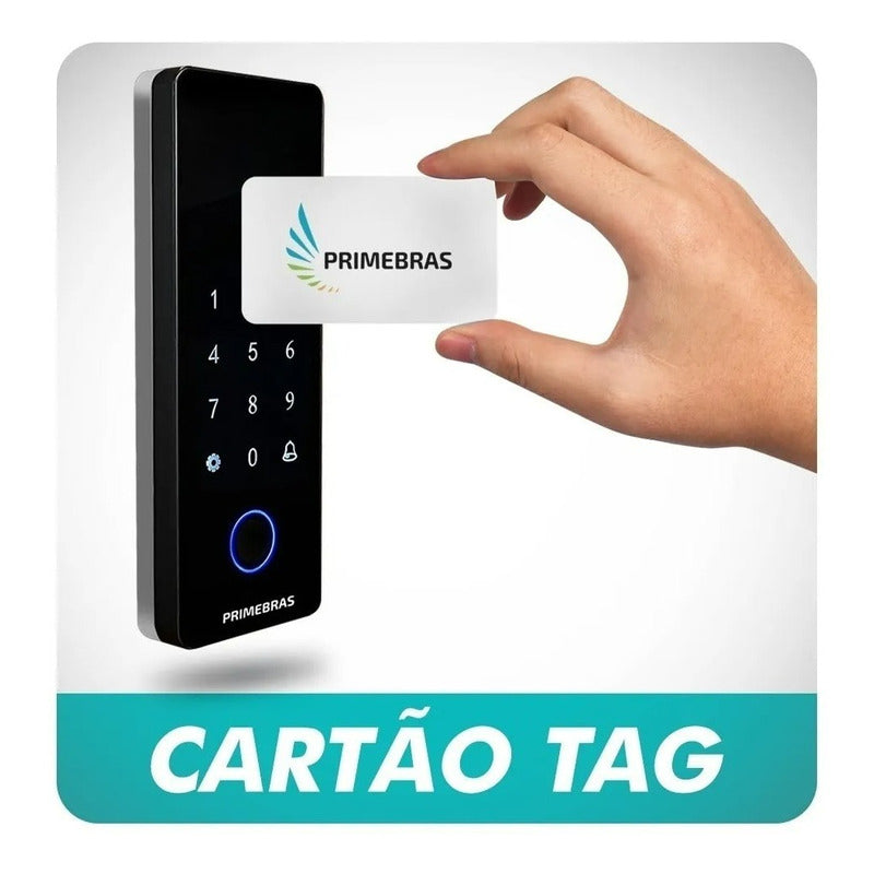 Fechadura Digital Eletrônica Para Porta De Vidro Biométrica Primebras Com App Athenas